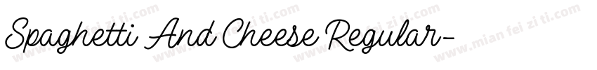 Spaghetti And Cheese Regular字体转换